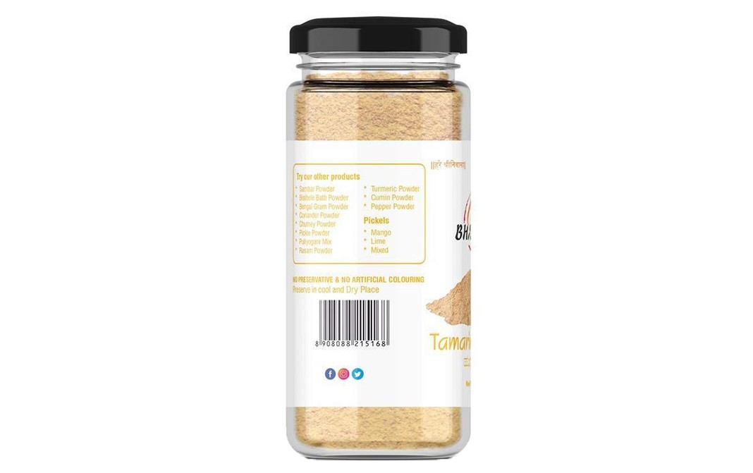 Bhavani's Tamarind Powder    Glass Jar  100 grams